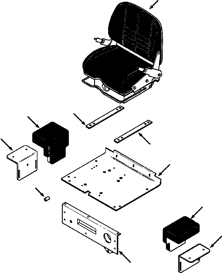 SEAT AND SUPPORTS (1300 487 H91) KOMATSU