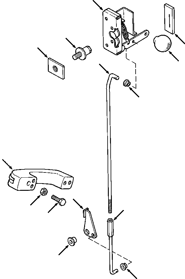 ROD, UPPER RELEASE 1300 856 H1 KOMATSU