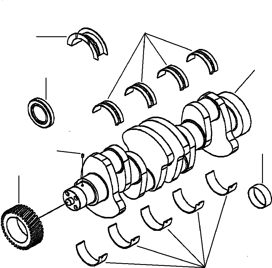 SET, MAIN BEARING - 1.00MM OVER 6732-25-8100 KOMATSU