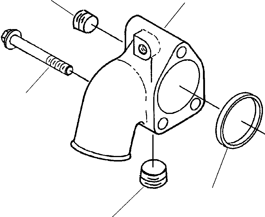 CONNECTION, WATER INLET 6732-61-6160 KOMATSU