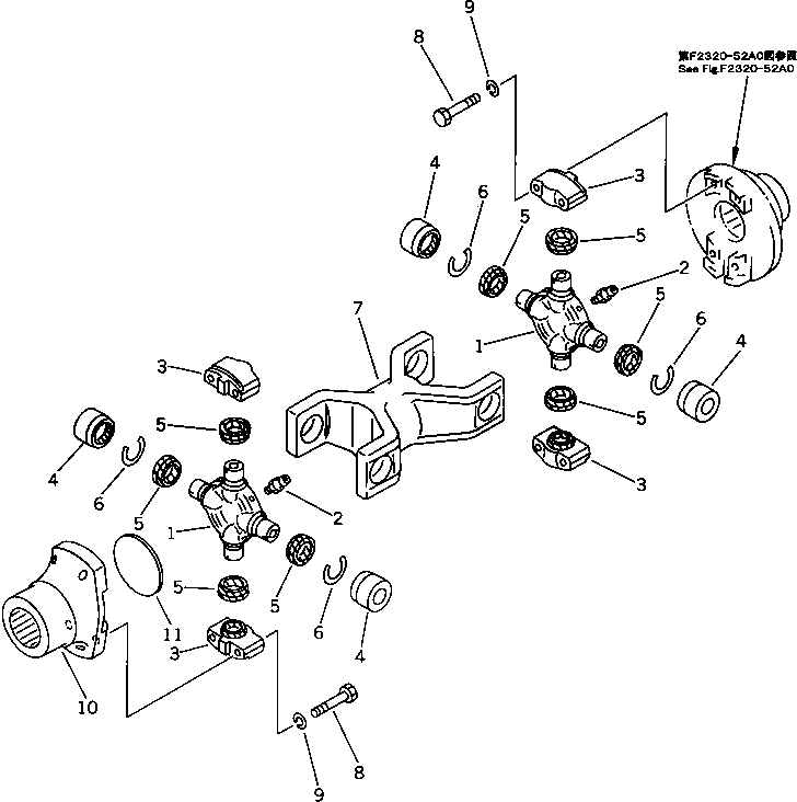 UNIVERSAL JOINT A. 114-12-48100 KOMATSU