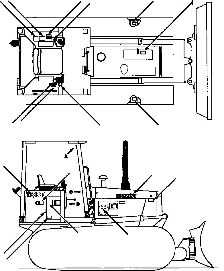 PACKAGE, PRODUCT GRAPHICS D-38P 1308 137 H91 KOMATSU