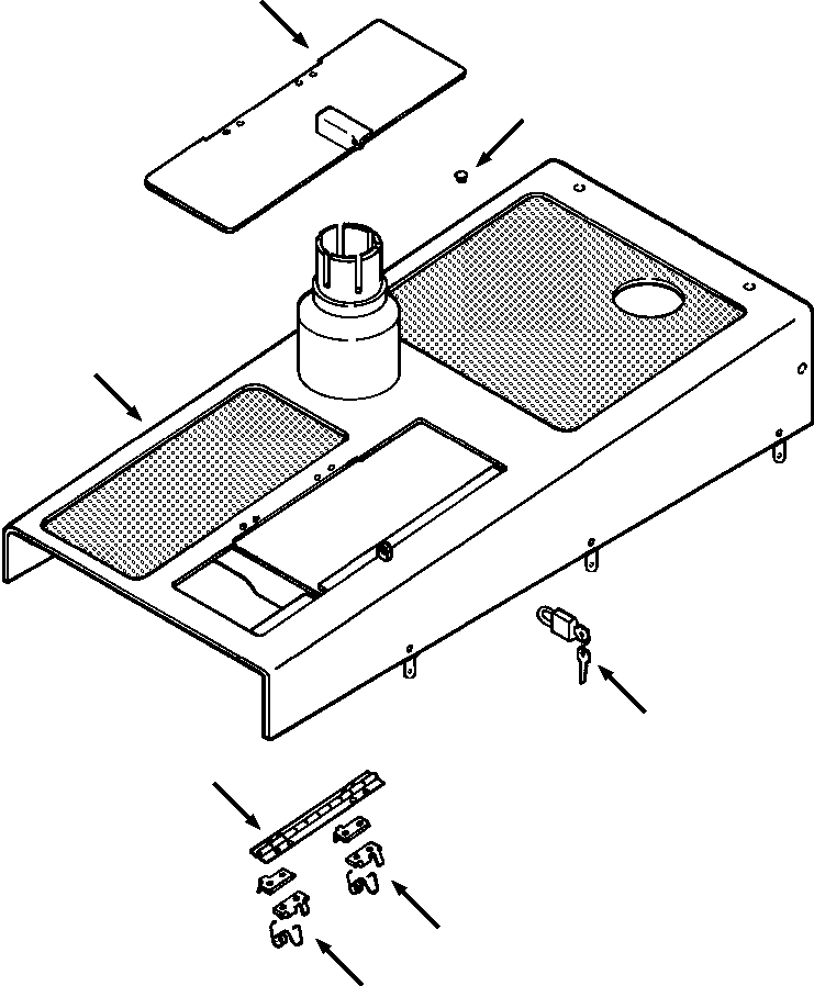 HOOD WELDMENT, PERFORATED 1311 059 H91 KOMATSU