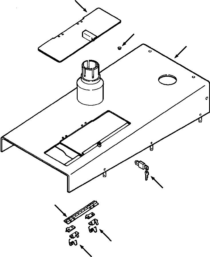 HOOD ASSY, SOLID 1311 054 H91 KOMATSU