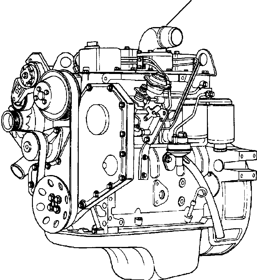 ENGINE, COMPLETE AND SERVICE 1305 054 H91 KOMATSU