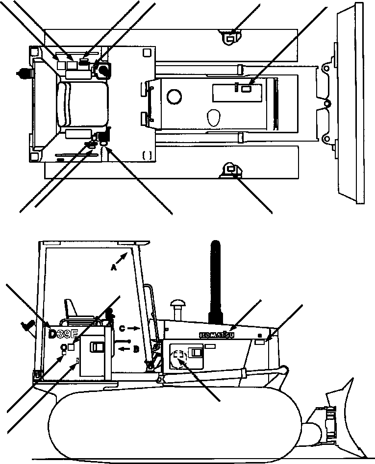 PACKAGE, PRODUCT GRAPHICS D-39E 1308 138 H91 KOMATSU