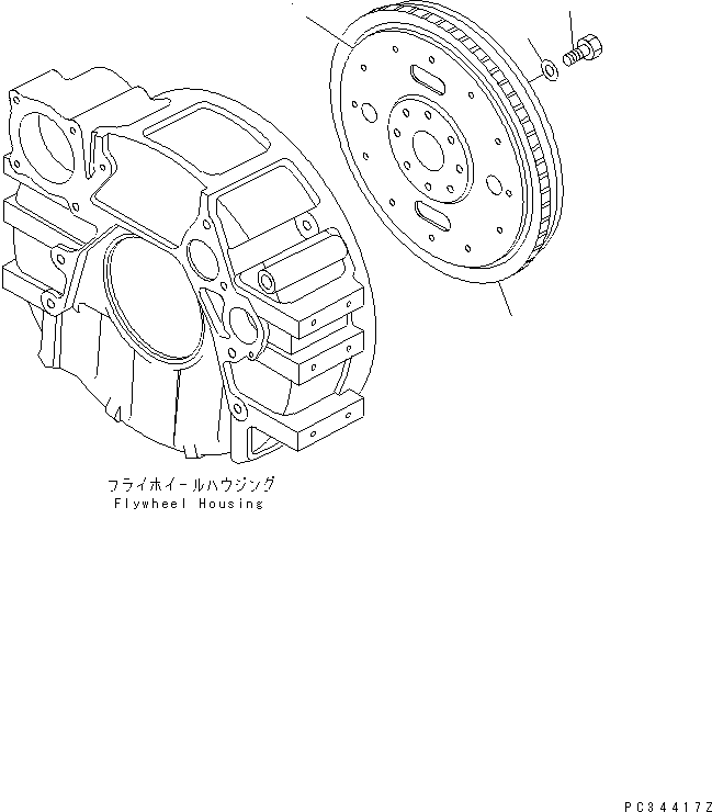 FLYWHEEL ASS'Y 124-01-55251 KOMATSU