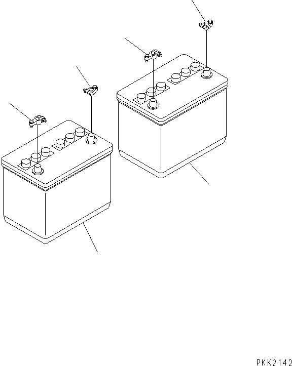 BATTERY (65D26R) 126-06-51110 KOMATSU
