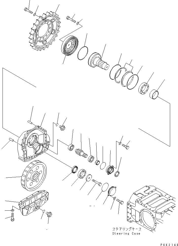 Крышка правая 124-27-51522 KOMATSU