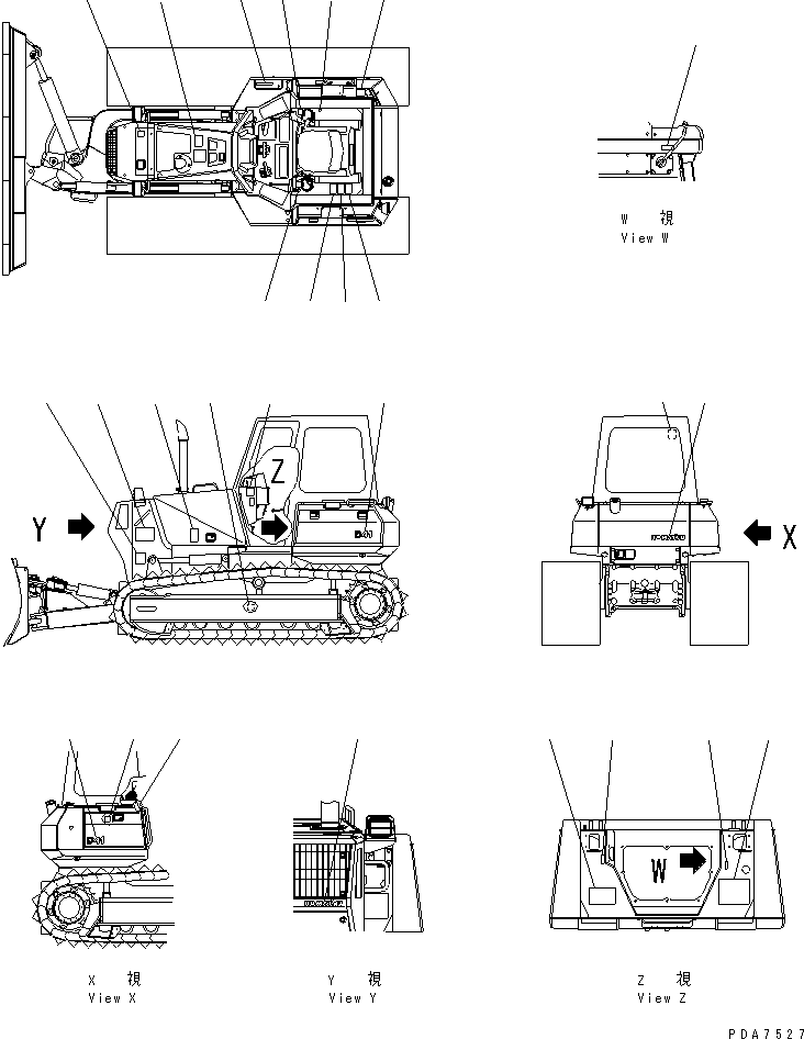 PLATE, SAFETY,BEFORE AND AFTER OPERATION 09654-B1450 KOMATSU
