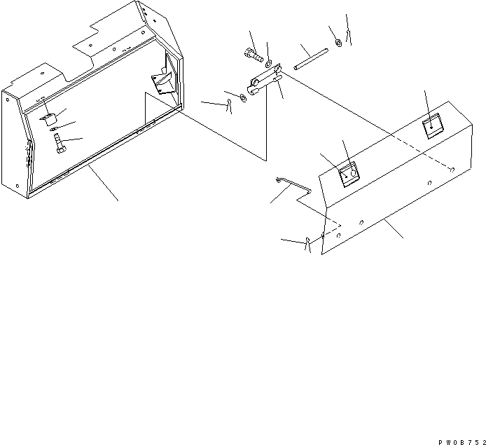 COVER ASS'Y,L.H. 124-54-64101 KOMATSU