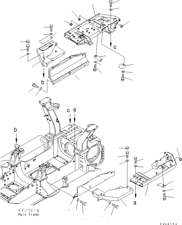 Крышка правая 124-A62-3530 KOMATSU