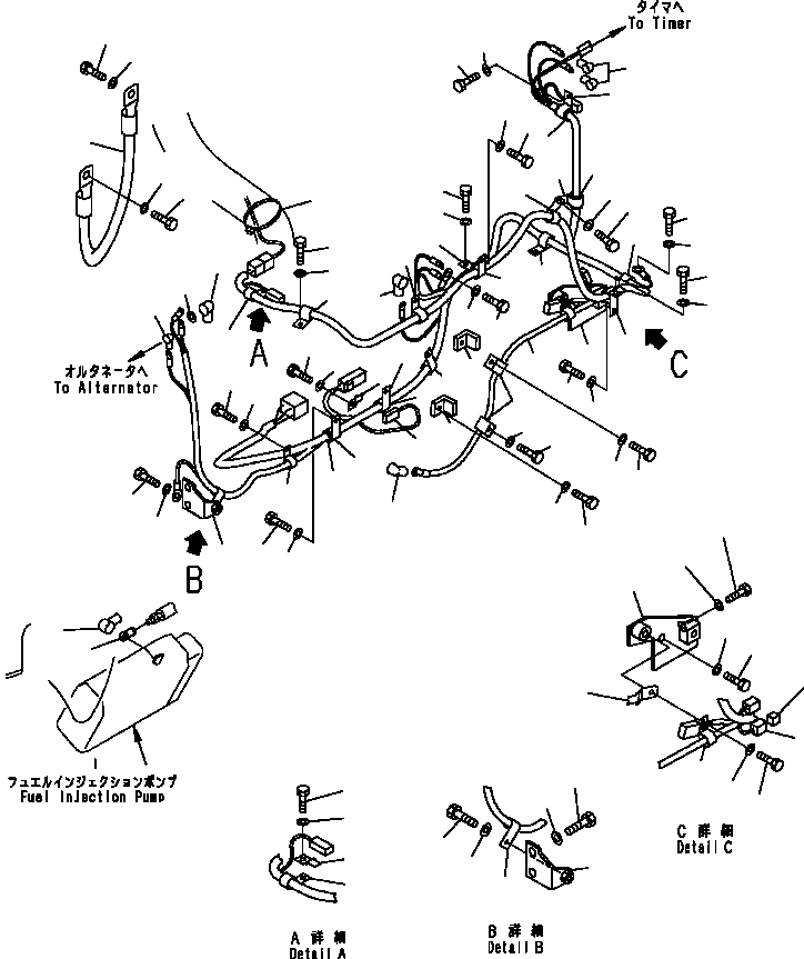 Жгут проводов 124-06-64483 KOMATSU