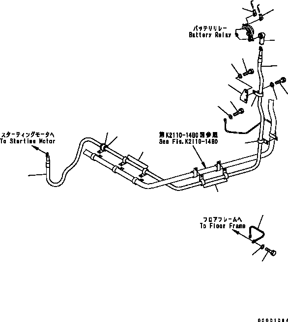 Кабель 124-06-65161 KOMATSU