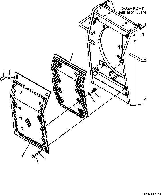 MASK, REAR 124-54-61631 KOMATSU