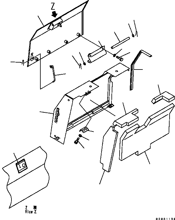 COVER ASSEMBLY, R.H. 124-C62-4700 KOMATSU