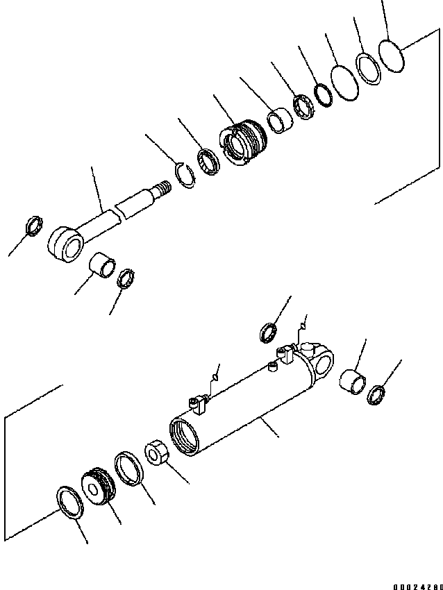 ROD PISTON 707-58-50E10 KOMATSU