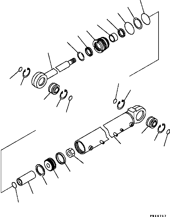 Цилиндр в сборе 124-63-02230 KOMATSU