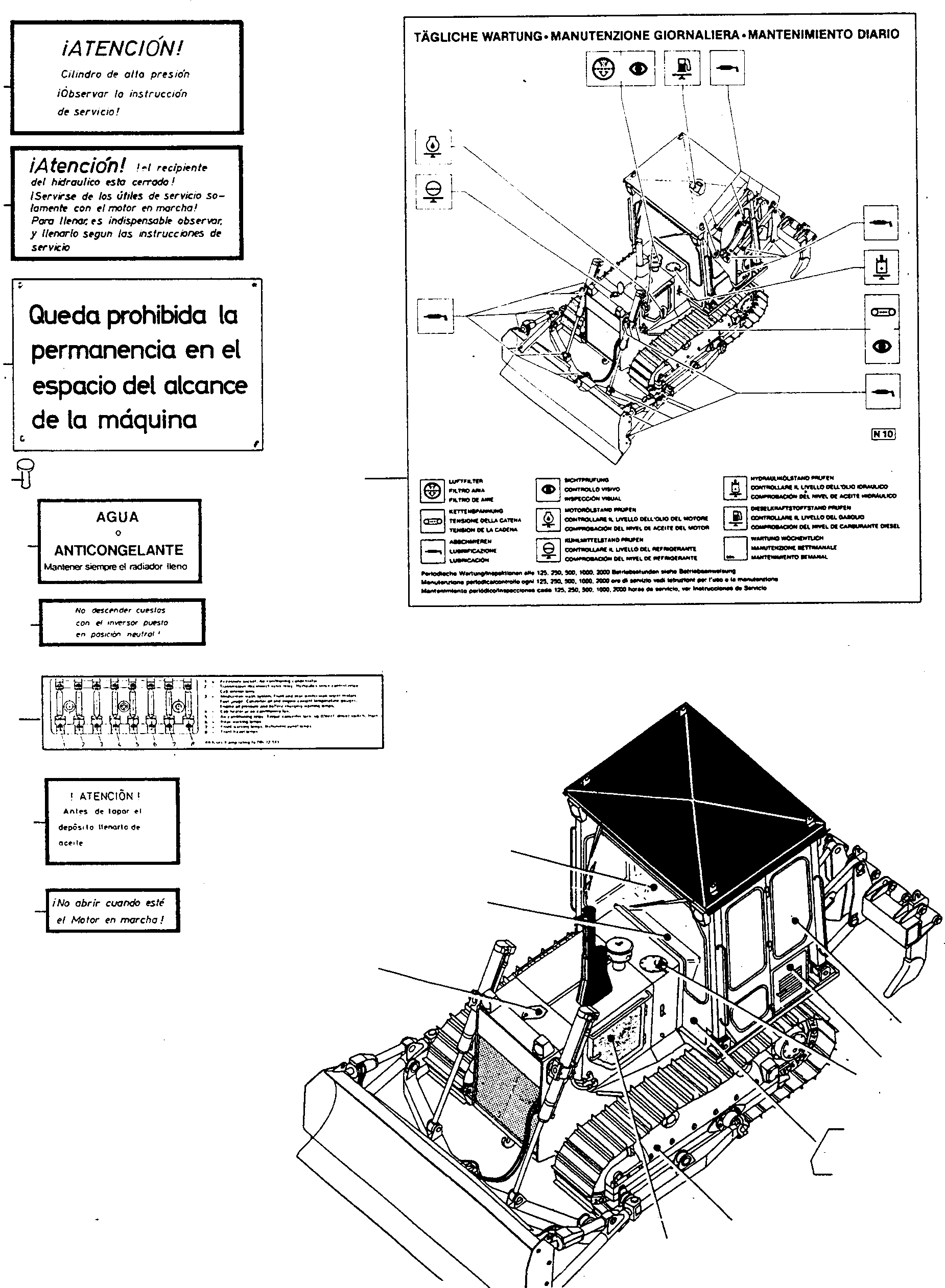 NOTE PLATE 2907906M1 KOMATSU