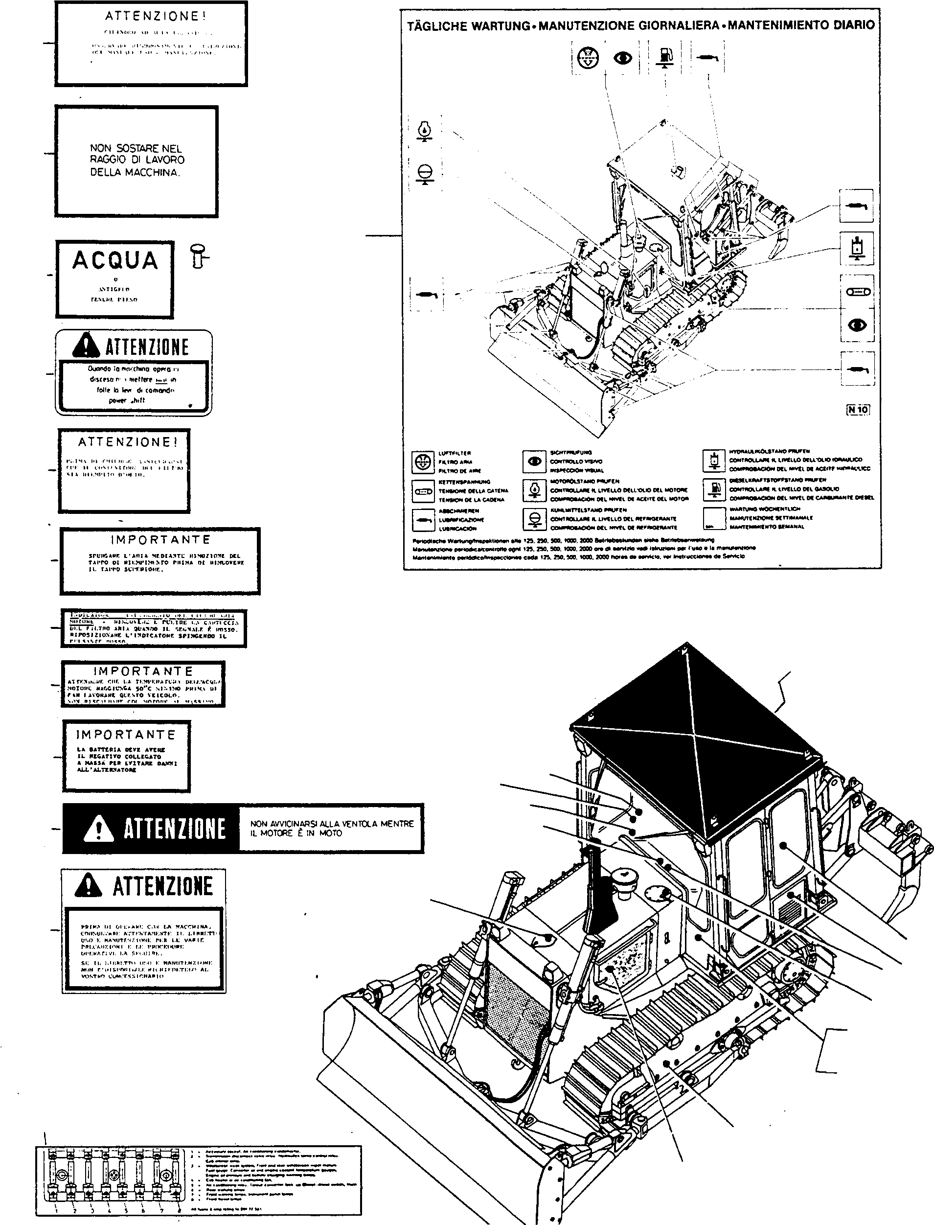 NOTE PLATE 3092963M1 KOMATSU