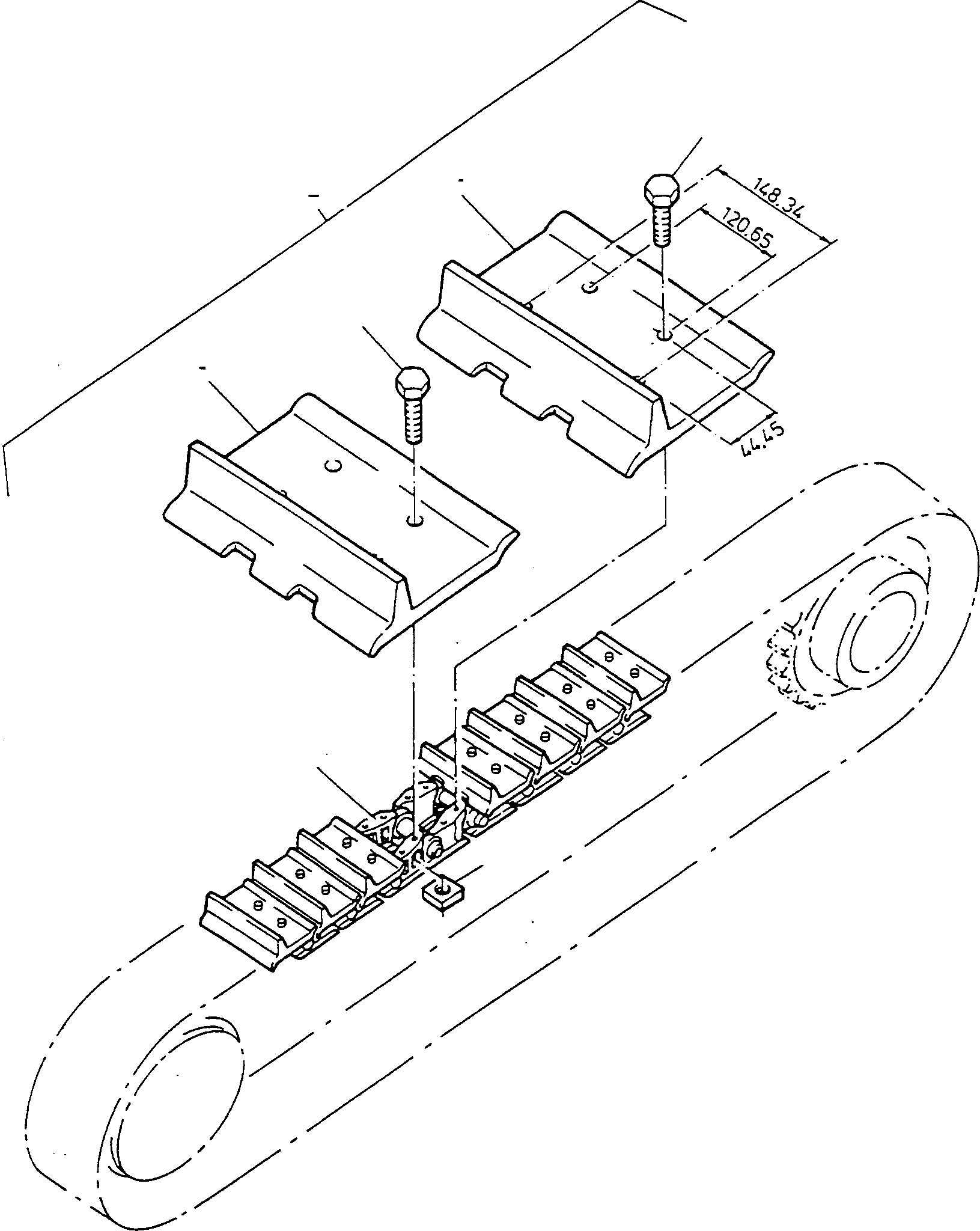 Цепь 2989042M91 KOMATSU