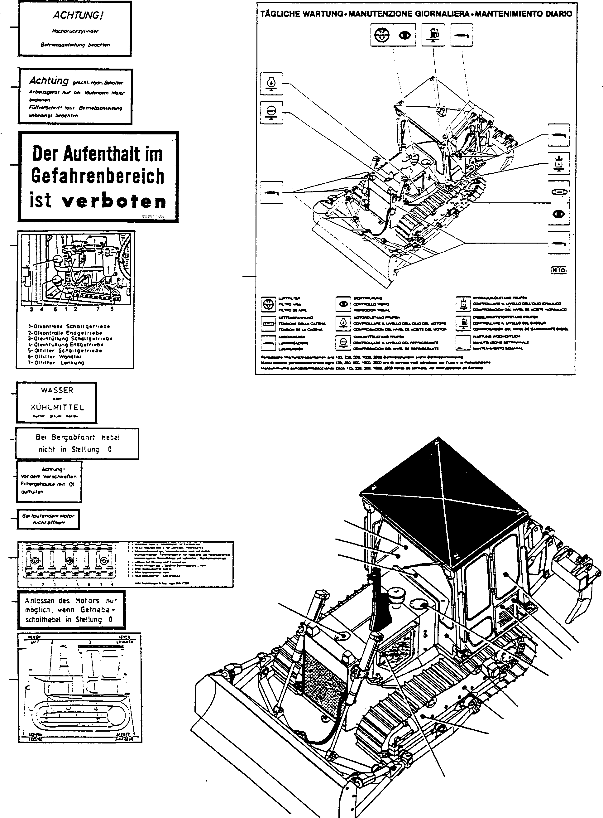 NOTE PLATE 2990429M1 KOMATSU