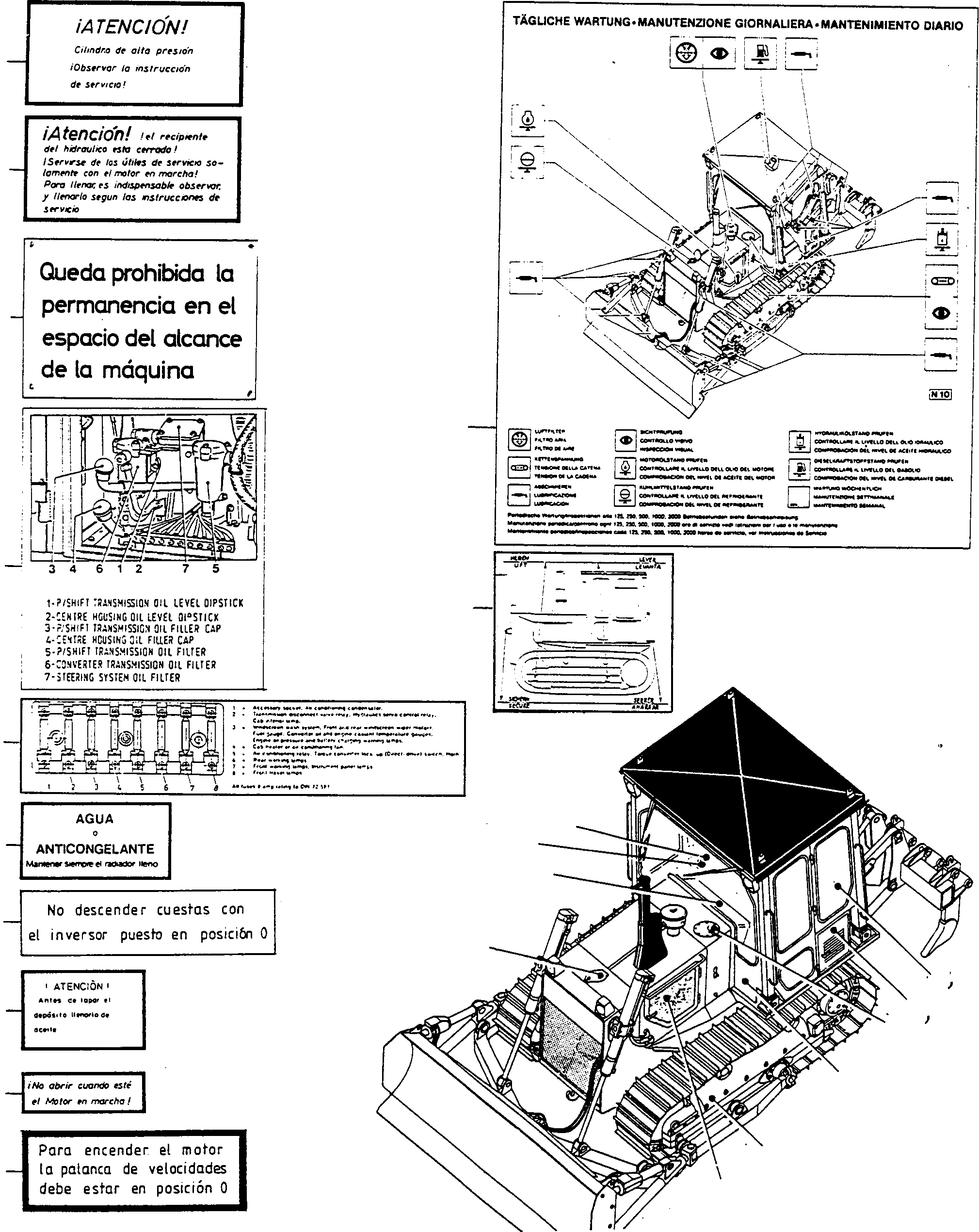 NOTE PLATE 2989959M1 KOMATSU