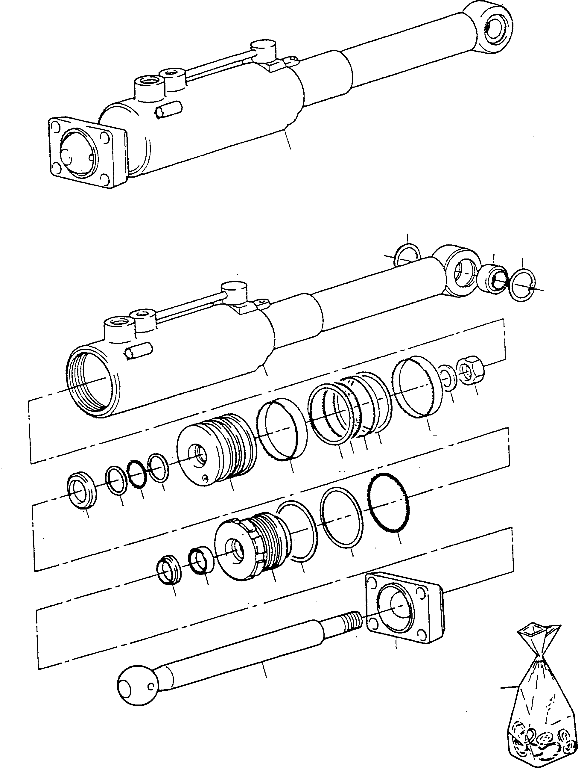 Поршень 1607965M91 KOMATSU