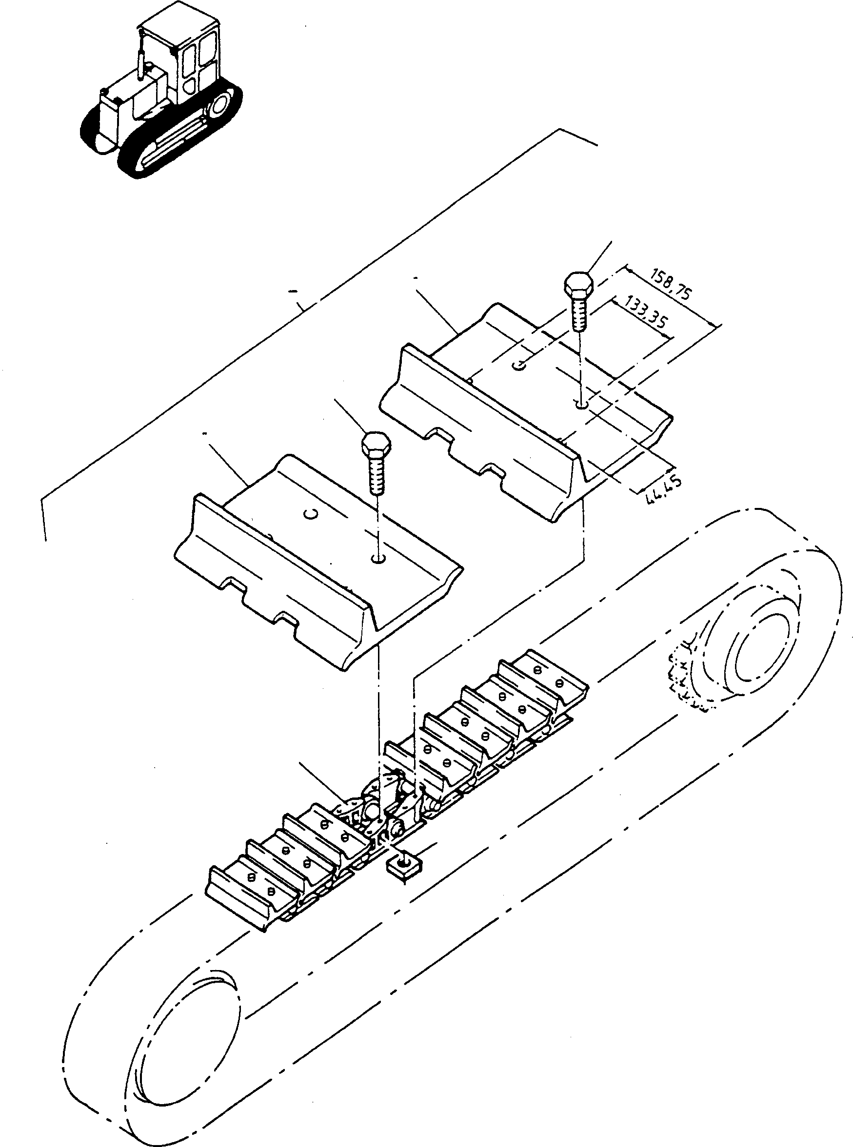 Цепь 4100007M91 KOMATSU
