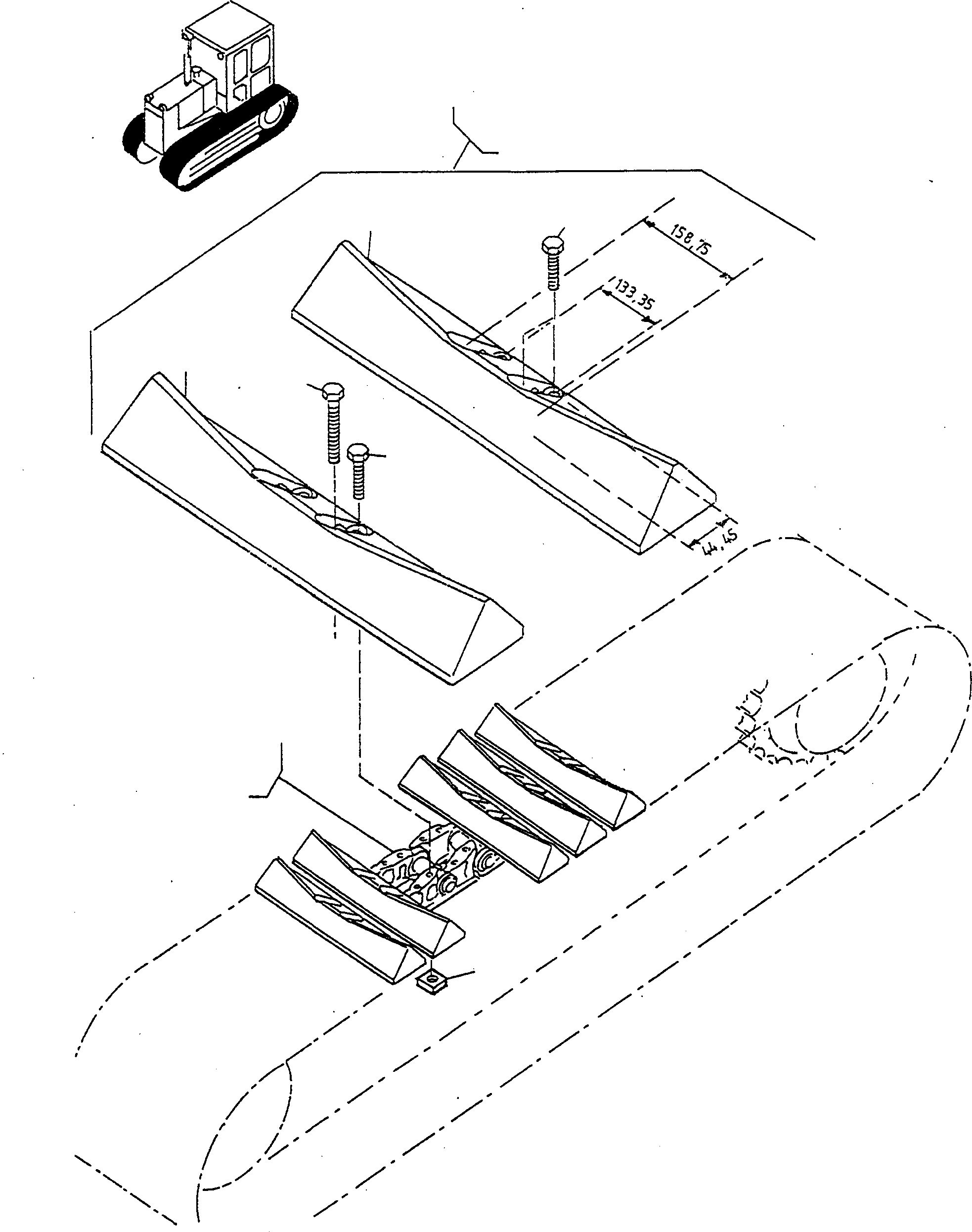 GROUSER SHOE 4100140M1 KOMATSU