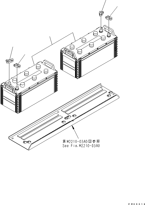 BATTERY (195G51),(NX300) (DRY + LARGE CAPACITY) 207-06-31470 KOMATSU