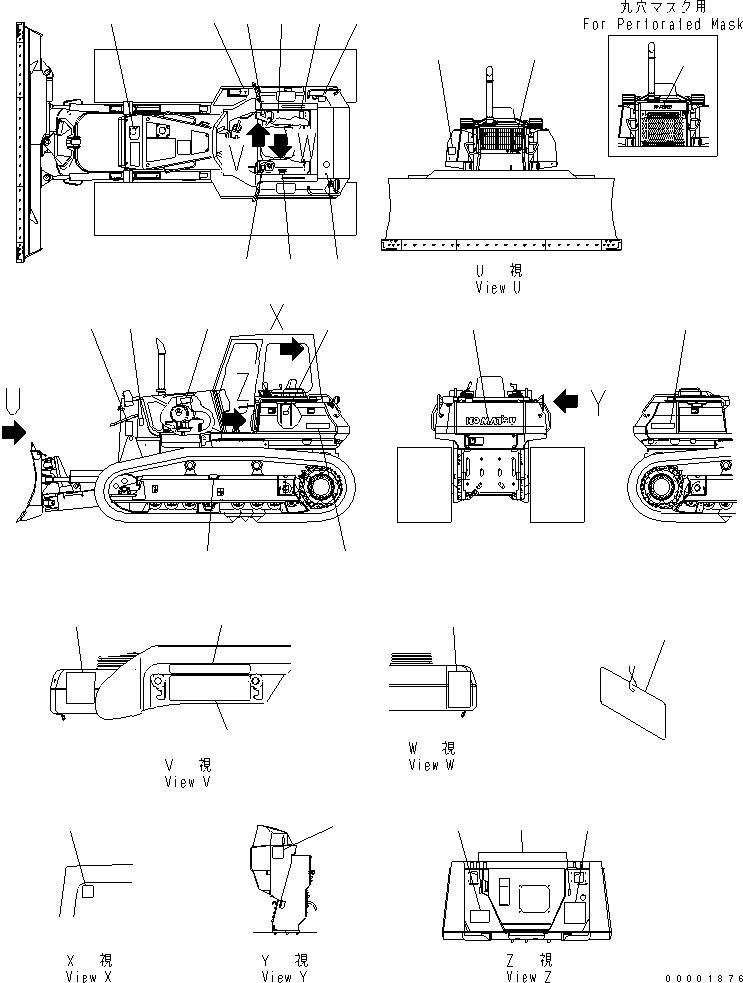 PLATE,PRESSURE TEST (HSS) 134-98-61340 KOMATSU