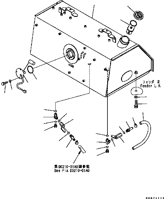 Бак топливный 134-04-71113 KOMATSU