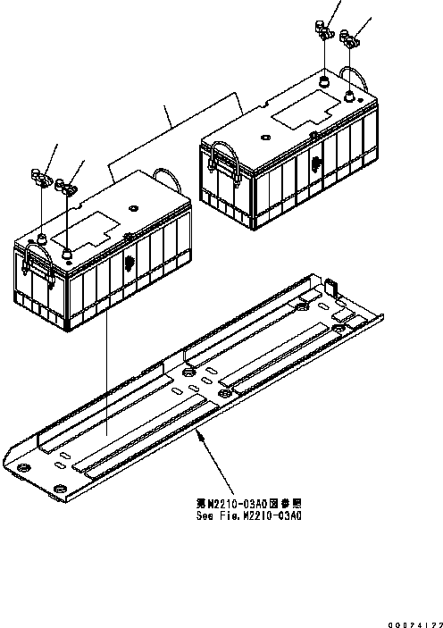 BATTERY, WET 134-06-61470 KOMATSU