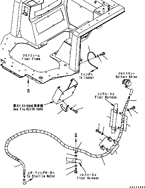 Кабель 134-06-72131 KOMATSU