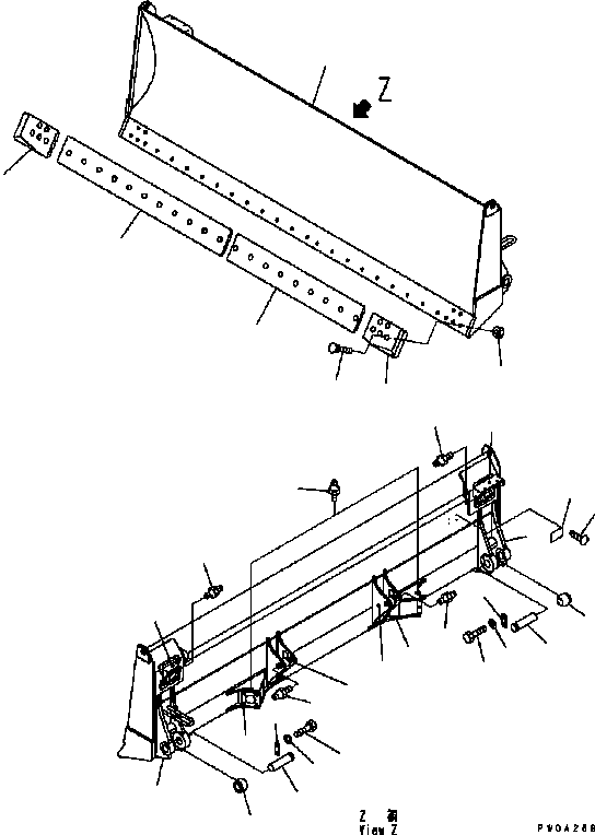 BLADE ASSEMBLY 13G-71-61102 KOMATSU