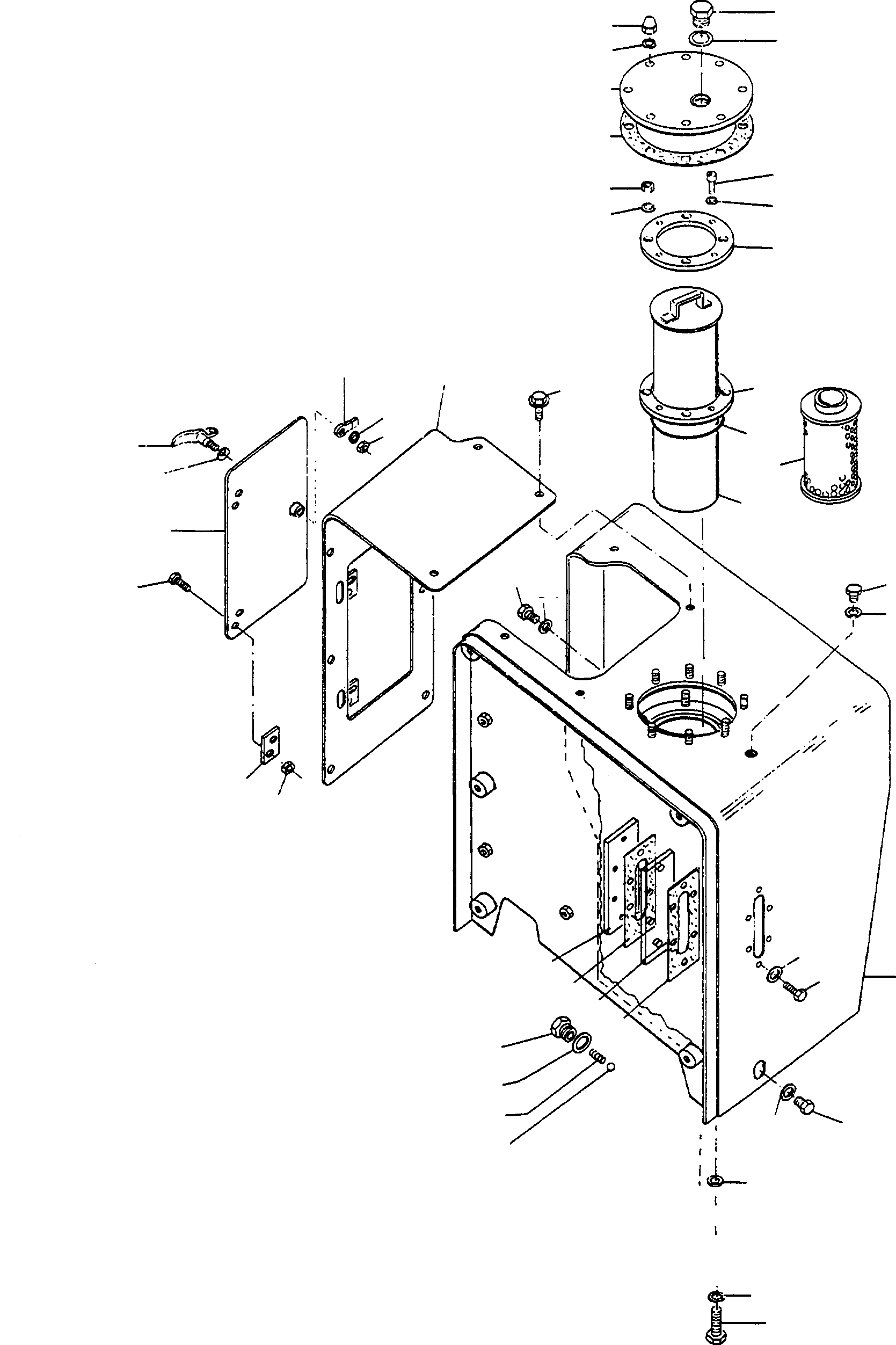 HYDRAULIC TANK 4101285M91 KOMATSU