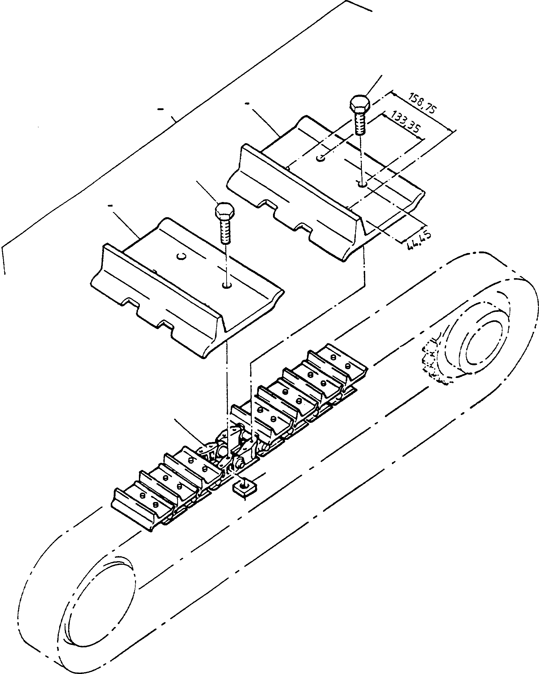 Цепь 4100053M91 KOMATSU