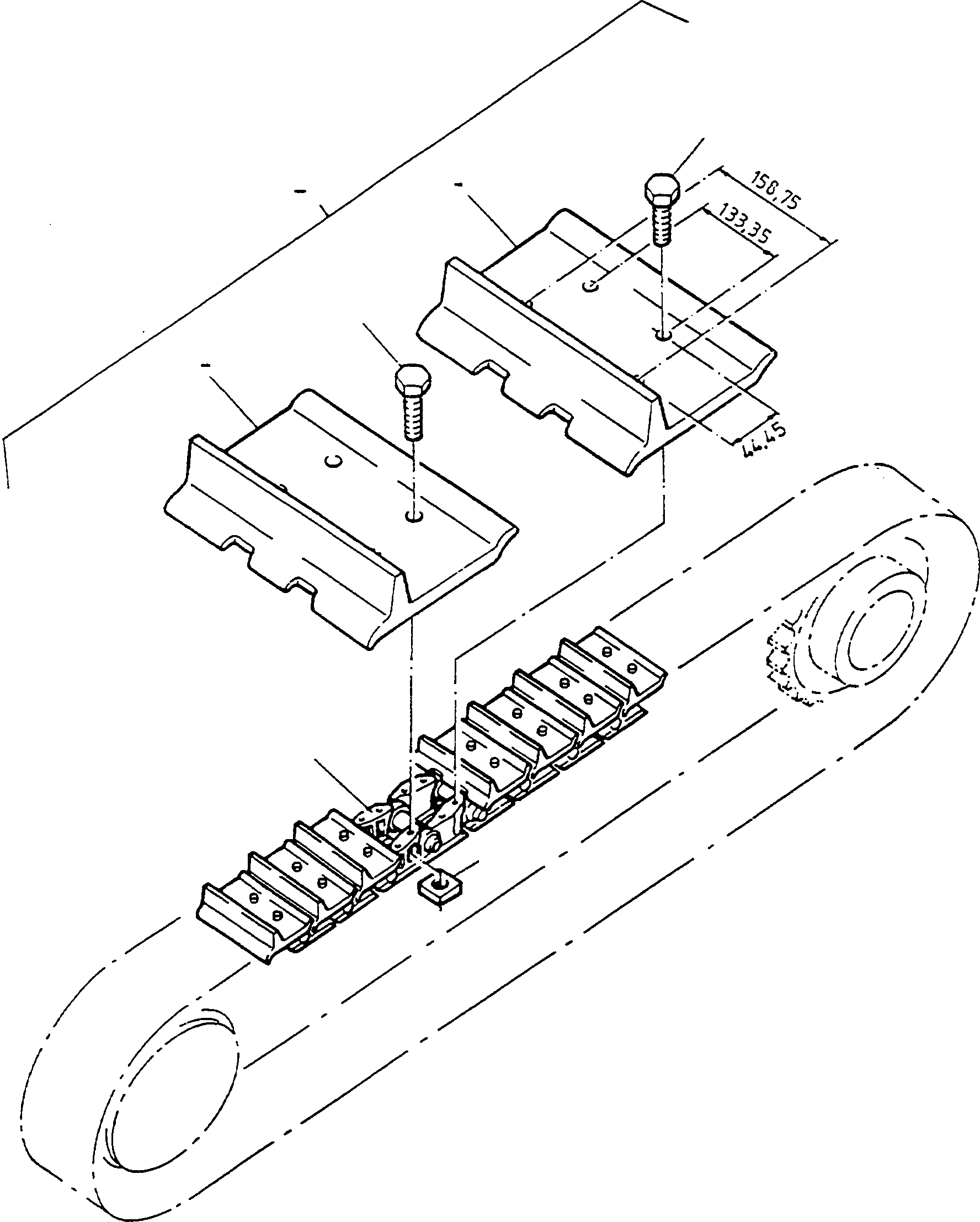 Цепь 4100044M91 KOMATSU