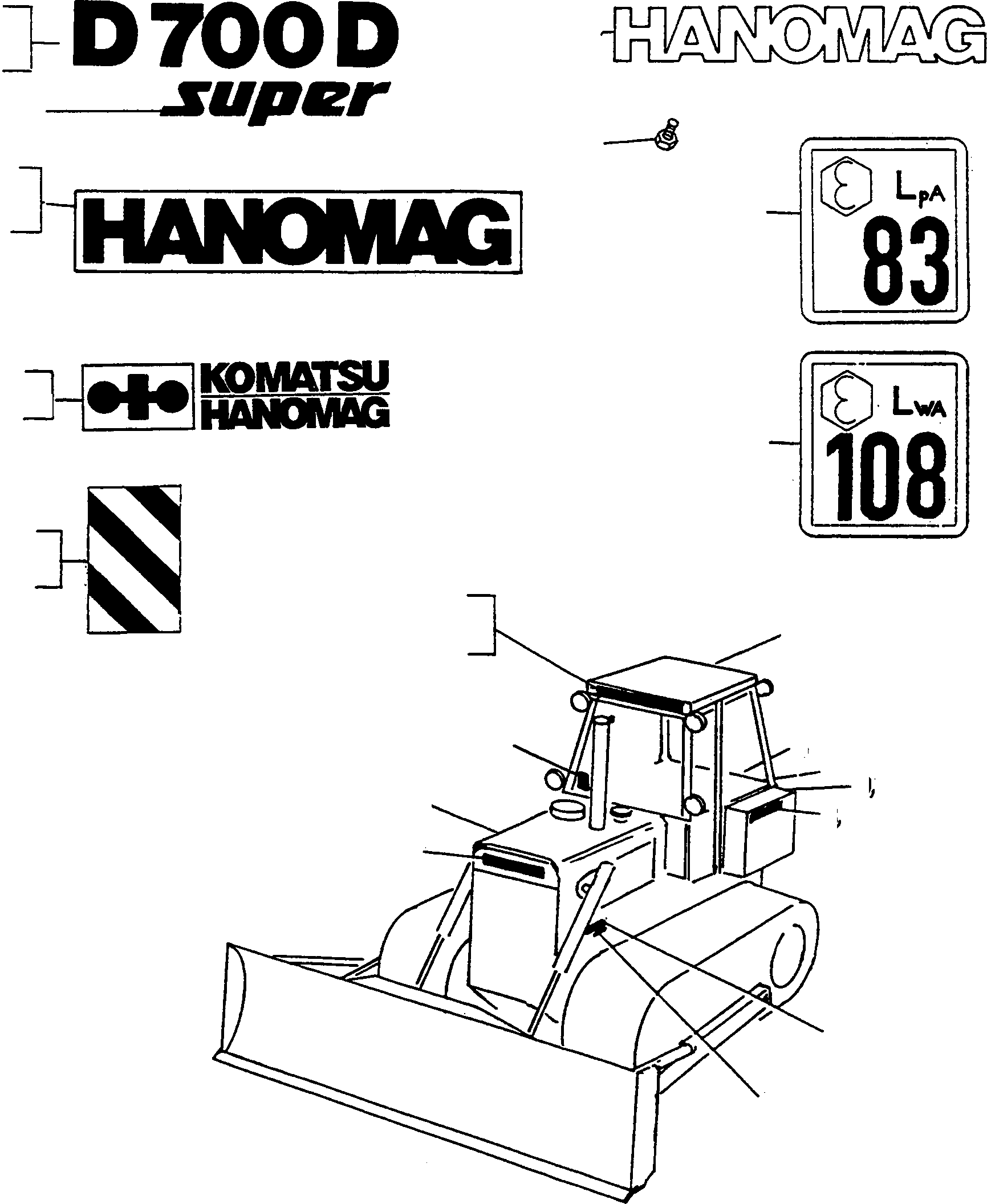 CHARACTERS 3095439M1 KOMATSU
