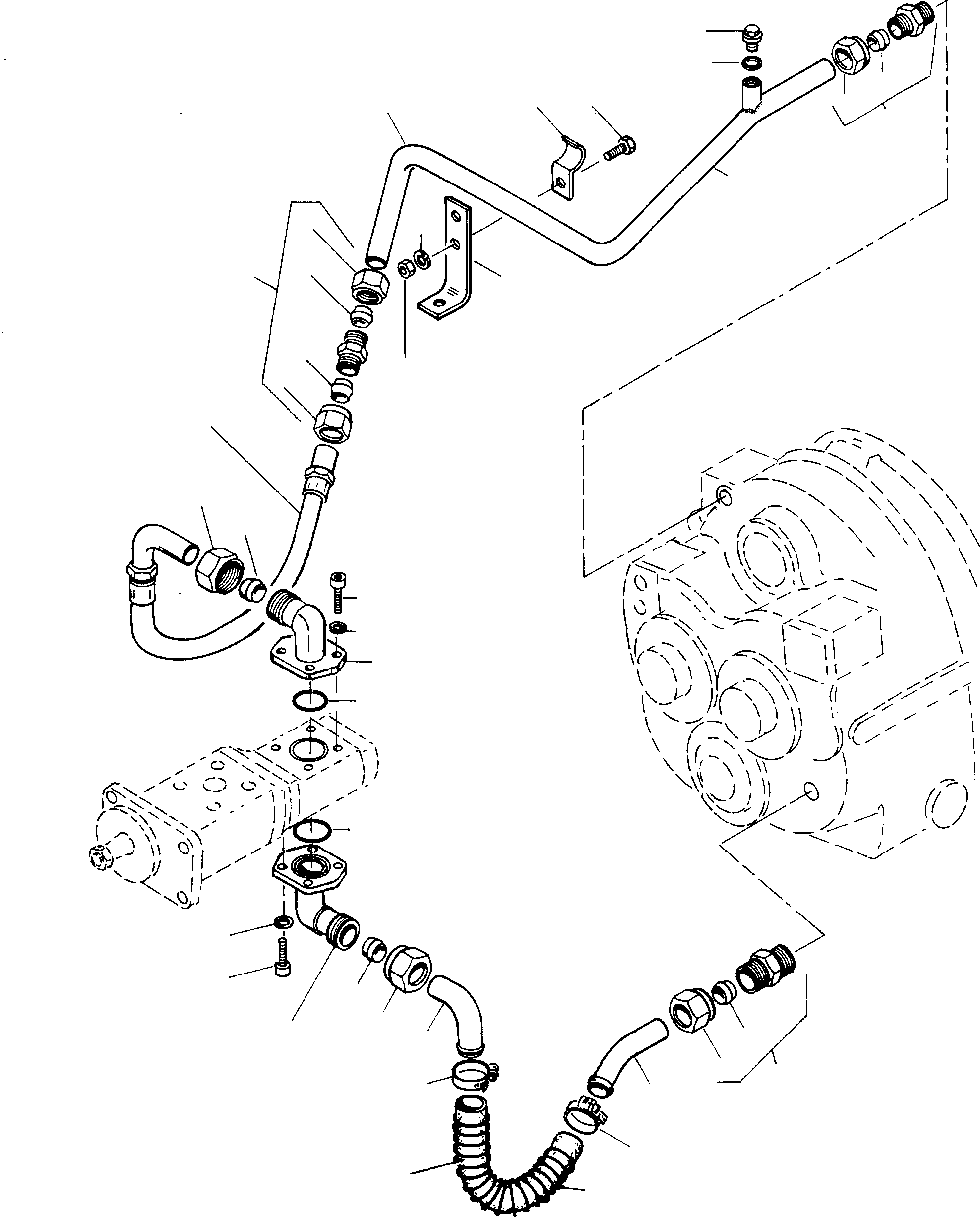Трубка 3097448M1 KOMATSU