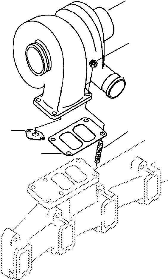 GASKET, TURBOCHARGER OIL DRAIN 6736-51-8180 KOMATSU