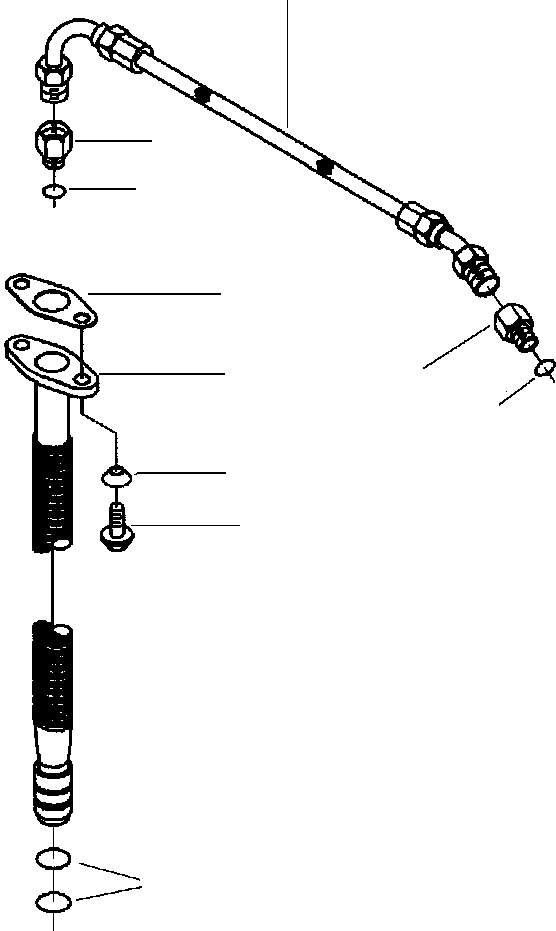 CONNECTION, OIL DRAIN 1304 835 H91 KOMATSU