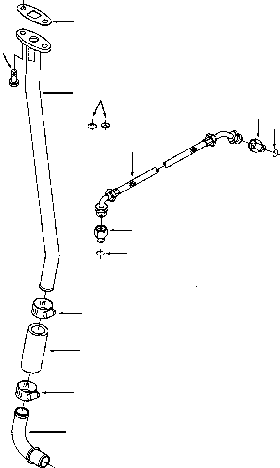 CONNECTION, TURBOCHARGER OIL DRAIN 6735-51-8430 KOMATSU