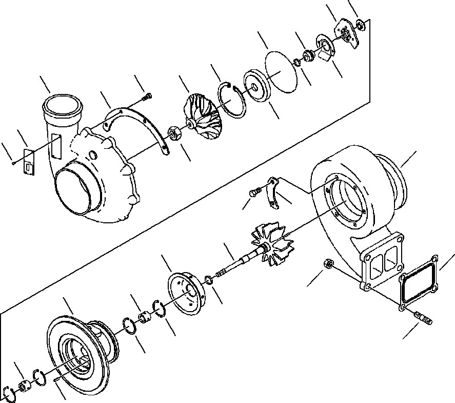 TURBOCHARGER 1307 643 H91 KOMATSU