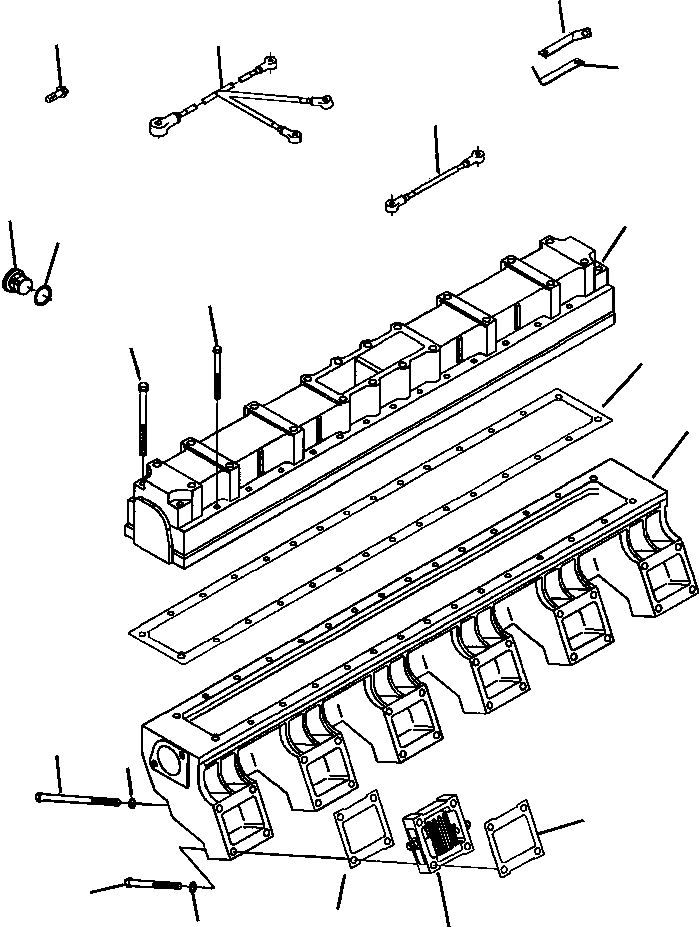 INTAKE MANIFOLD ASSEMBLY (RIGHT BANK) 6216-11-4100 KOMATSU