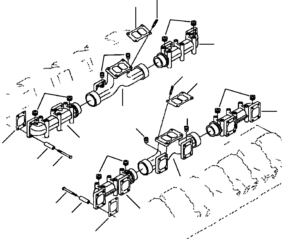 MANIFOLD, EXHAUST 6216-14-5150 KOMATSU