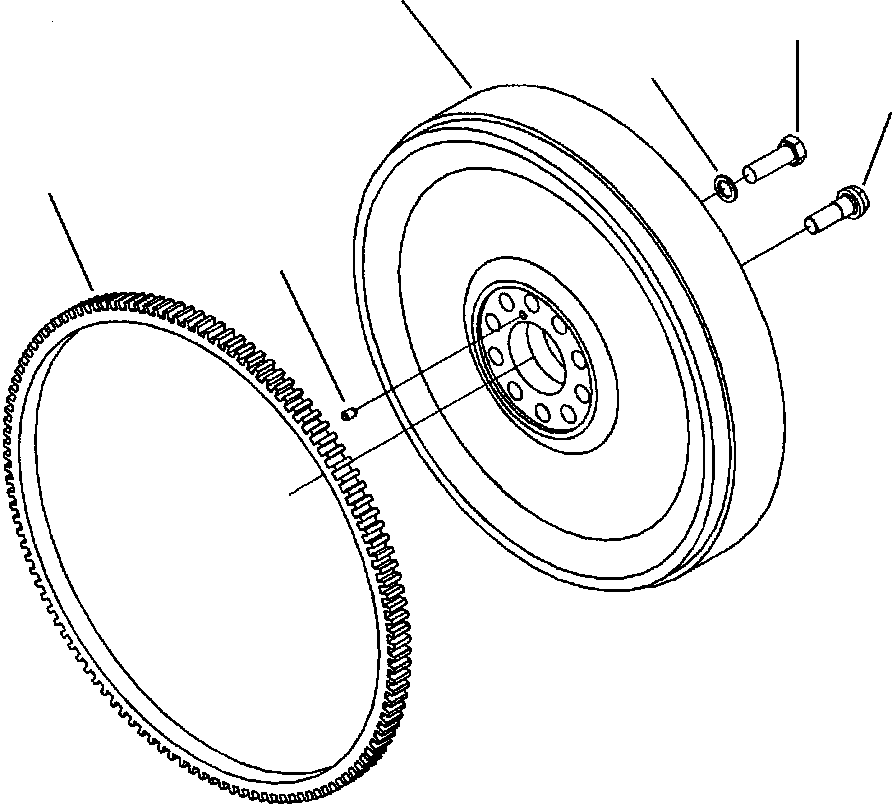 FLYWHEEL ASSEMBLY 6216-34-4310 KOMATSU