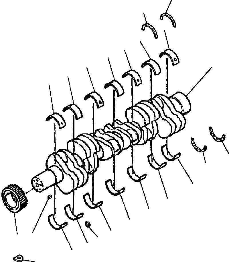 CRANKSHAFT, ENGINE 1249 776 H91 KOMATSU