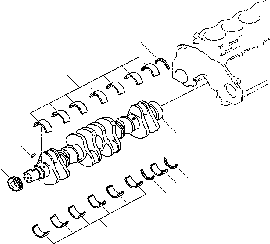 CRANKSHAFT ASSEMBLY 6151-35-1631 KOMATSU